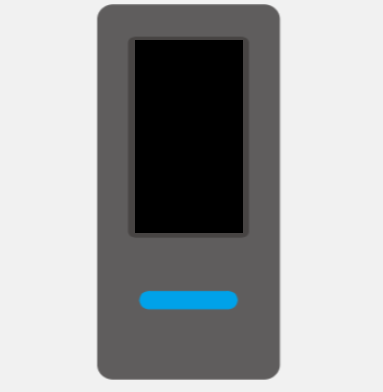 M5StickS3 — grey device with blue button